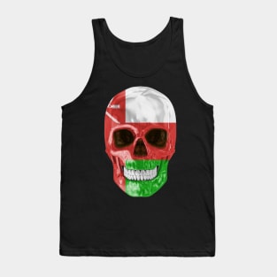 Oman Flag Skull - Gift for Omani With Roots From Oman Tank Top